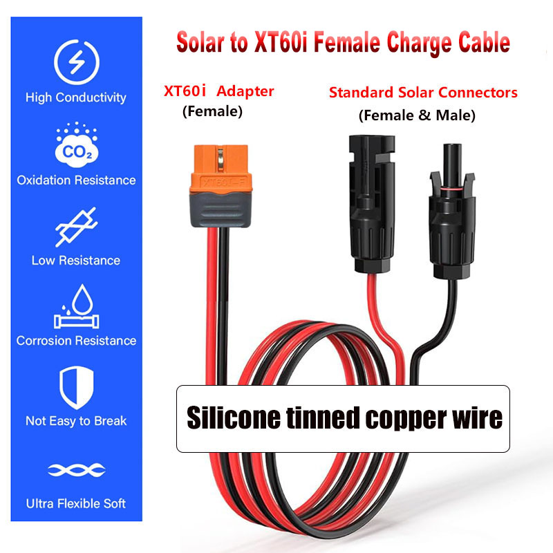 Solar to XT60i-F cable 12AWG s - Solar Cable Mc4 Connector recension och pris