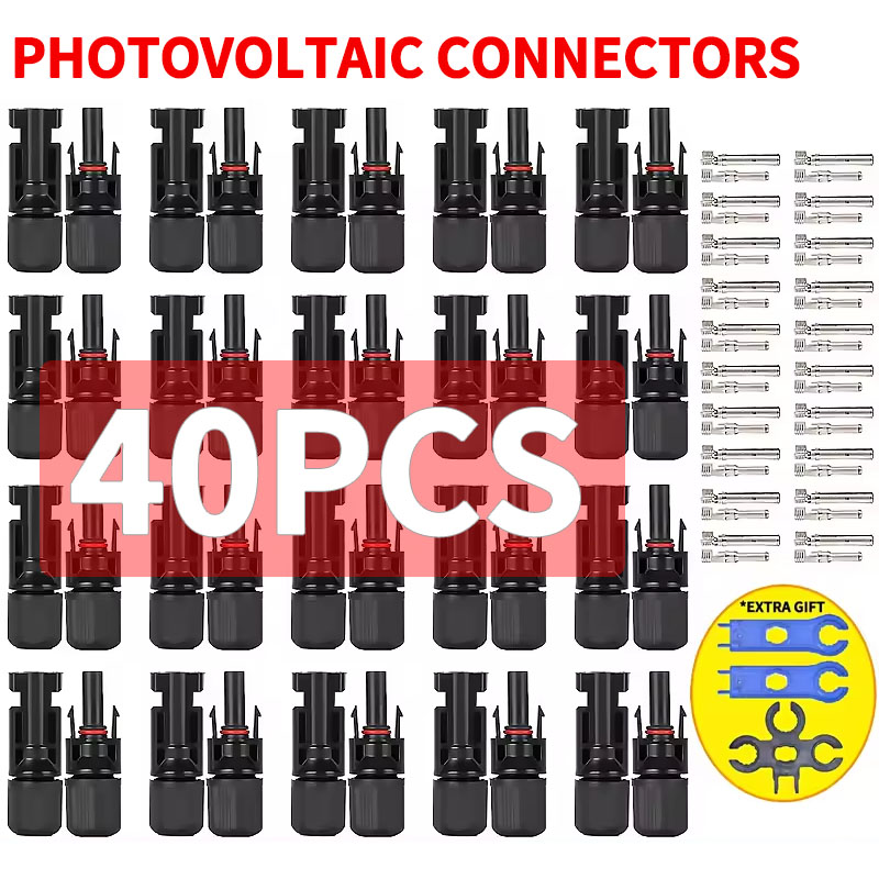 400/200/100/40/20/10 Pcs Photo - Solar Cable Mc4 Connector recension och pris
