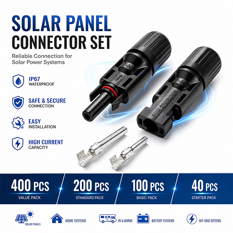 600/400/200/100/40/20 PCS Sola - Solar Cable Mc4 Connector recension och pris